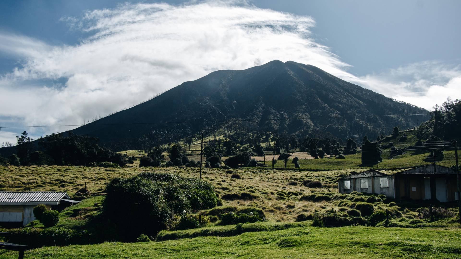 A mountain landscape photo taken in San Isidro, Costa Rica.   