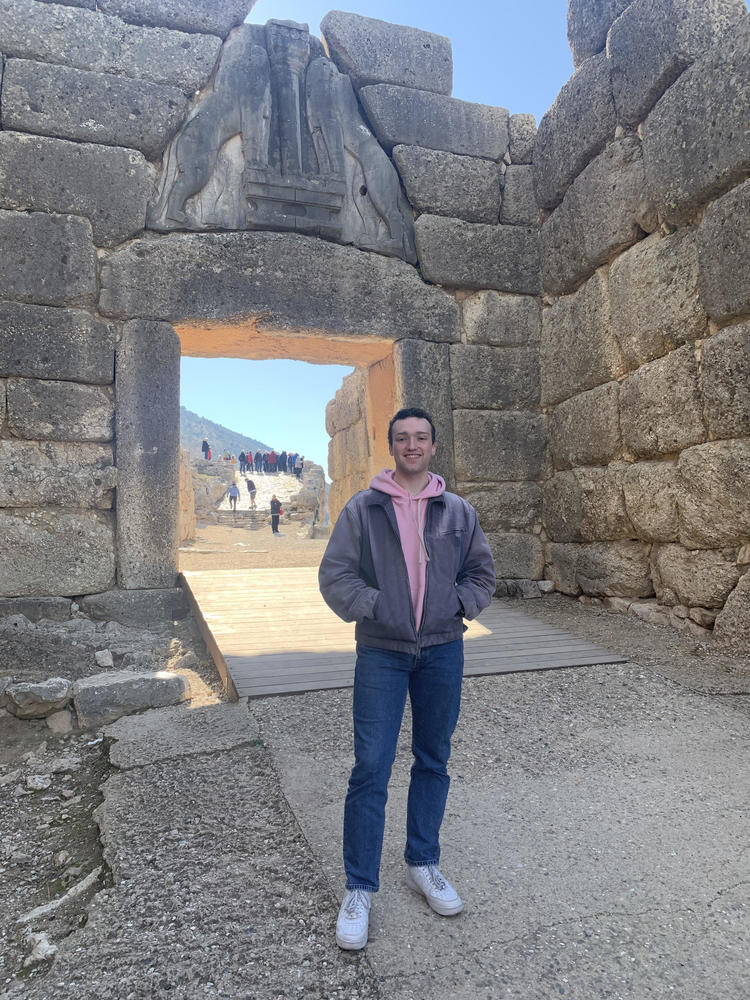 A Picture of John Freeman in front of the Lion Gate at Mycenae