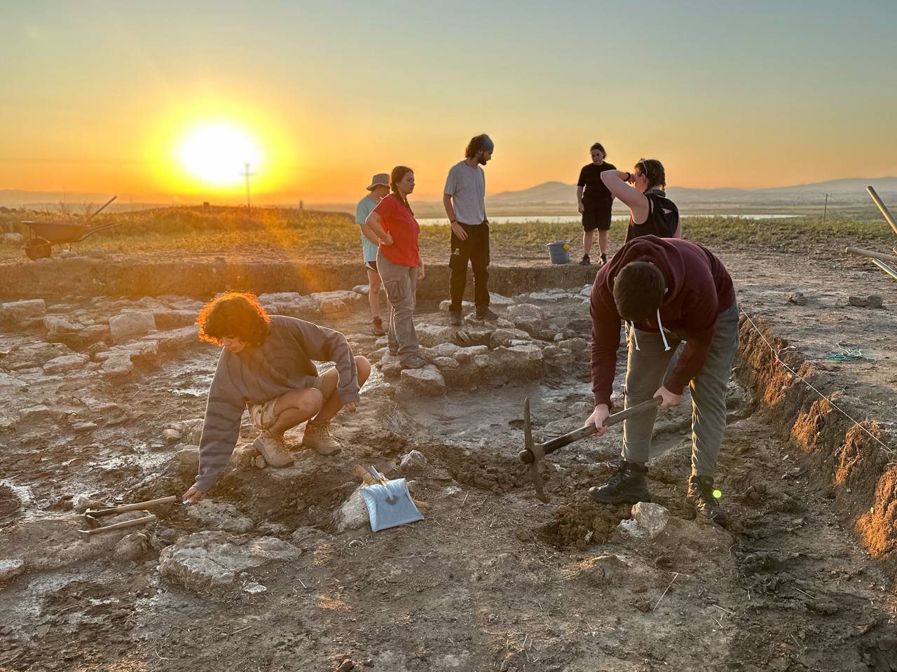 Princeton Students in Greece with Axes