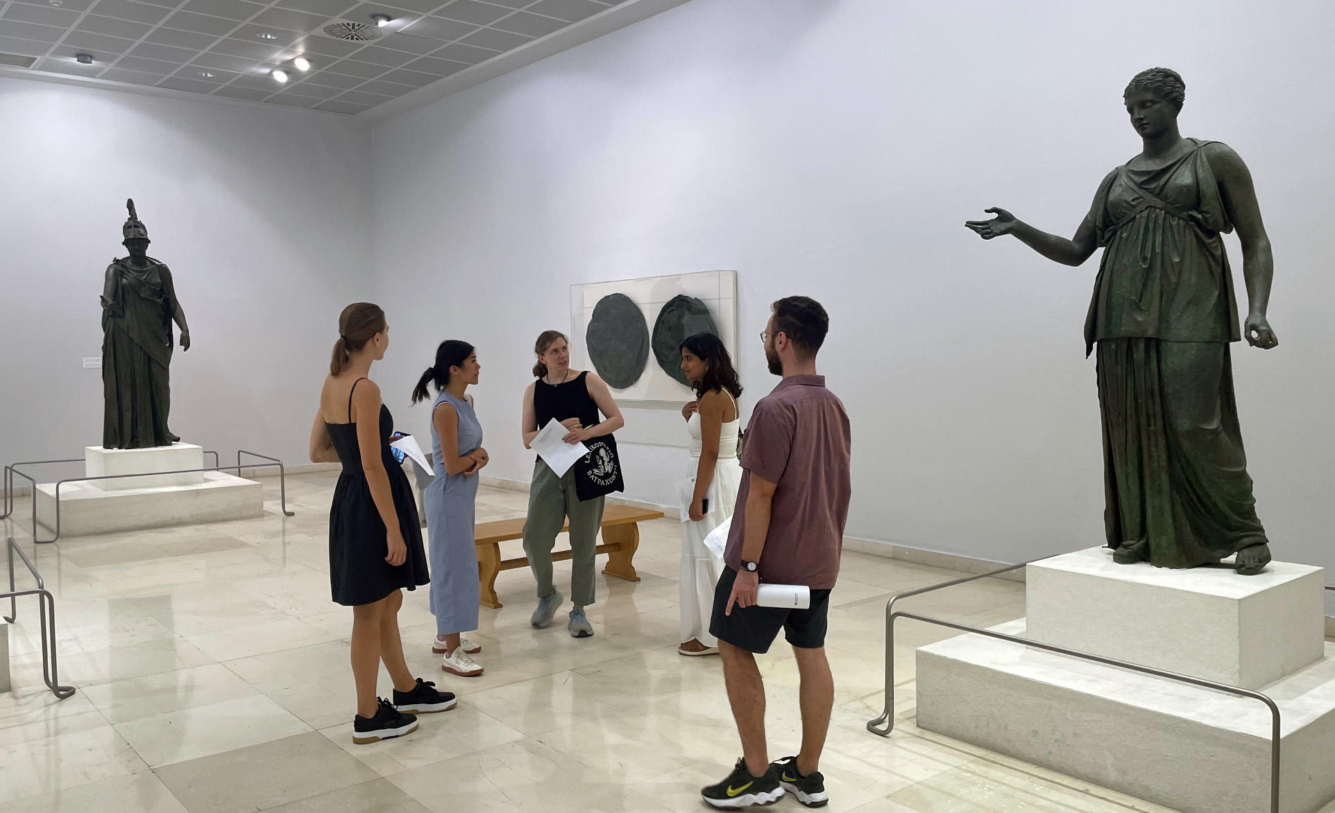 An image of The class visiting the Archaeological Museum of Piraeus