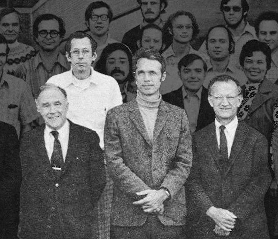 A black and white faculty photo