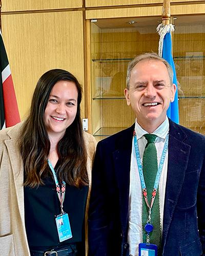 Image of two diplomats standing together