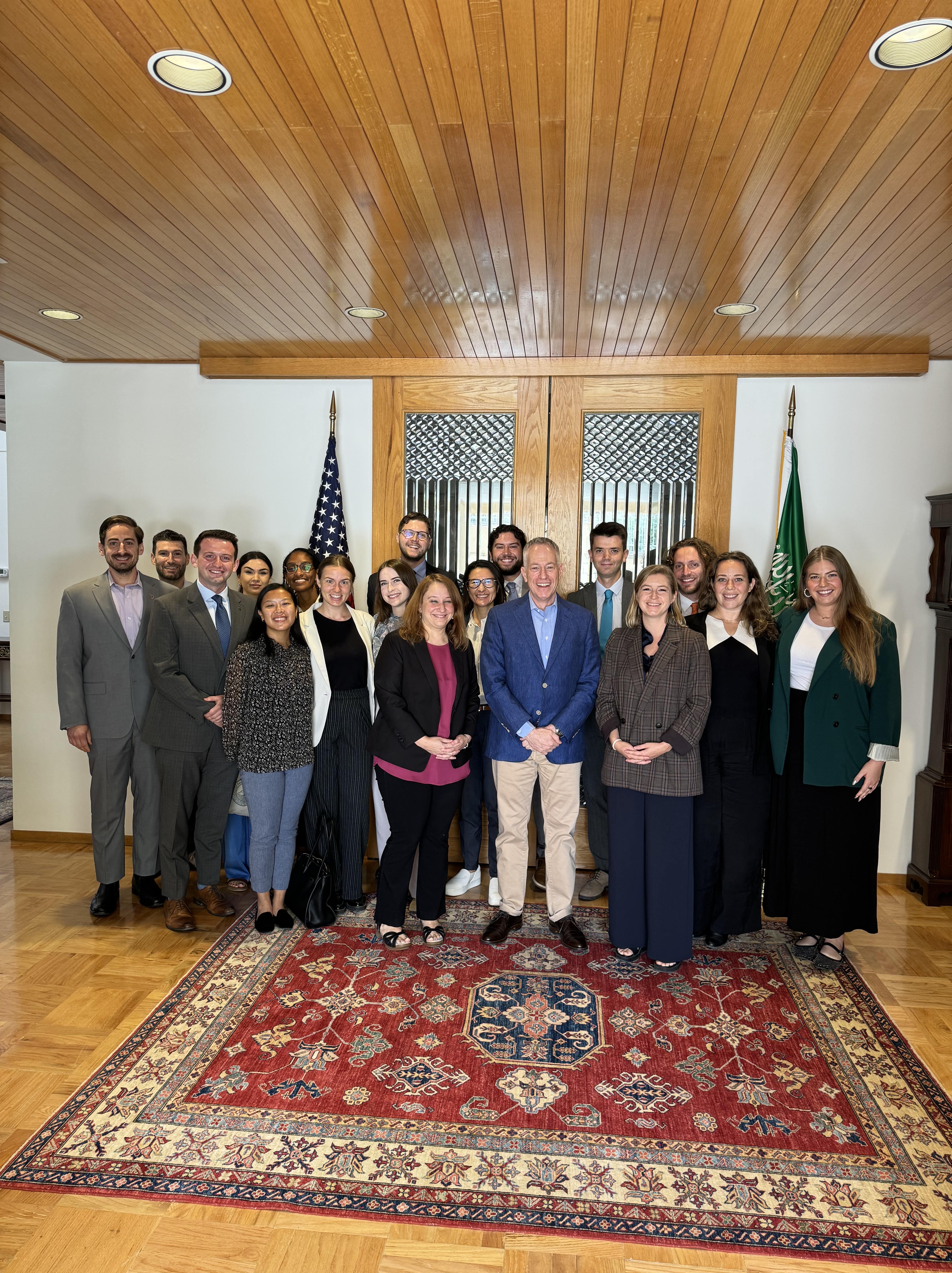 SPIA students with the US Ambassador to Saudi Arabia