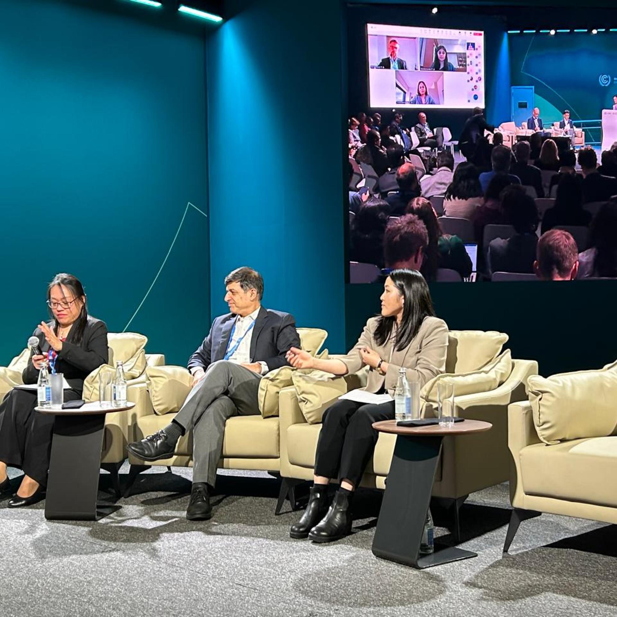 image of spia students in discussion at cop29