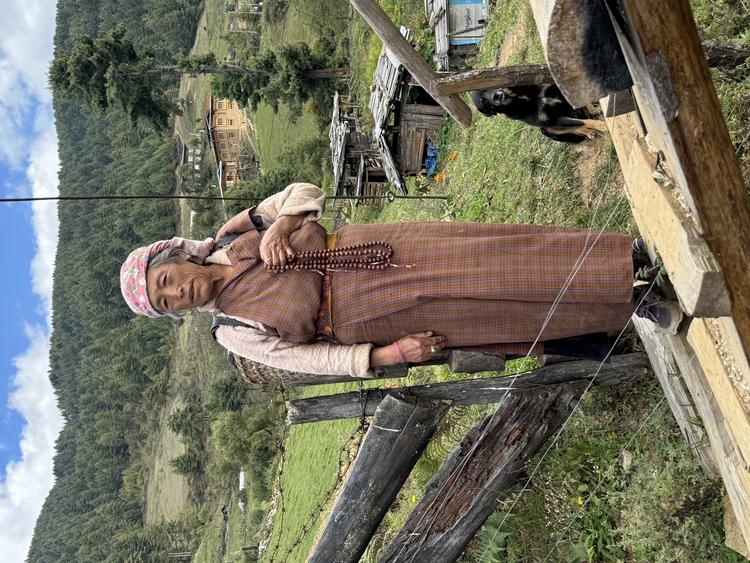 woman we met on our trek to the Kunzangdrak monastery 