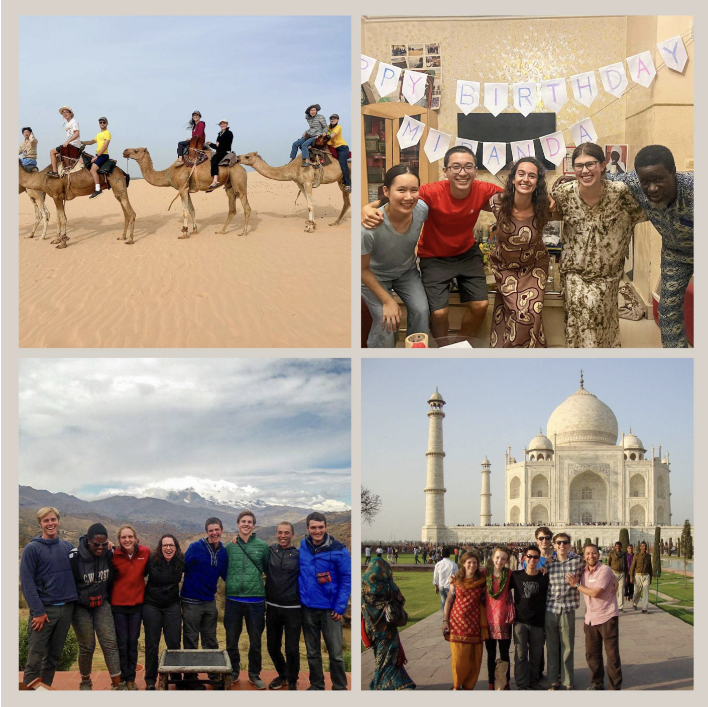 Bridge year students from all over collage