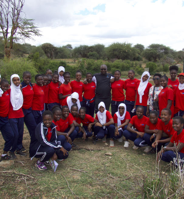 a group of Kenyan high school students at Mpala