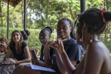 A group of people meeting