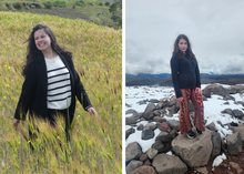 Pictures of a woman in nature.