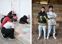 A picture of people participating in creative activities.