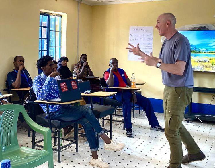 Professor Jeremy Adelman teaching a course in Africa summer 2022