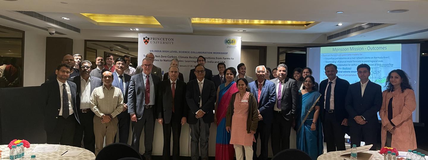 Large group photo inside a conference center 