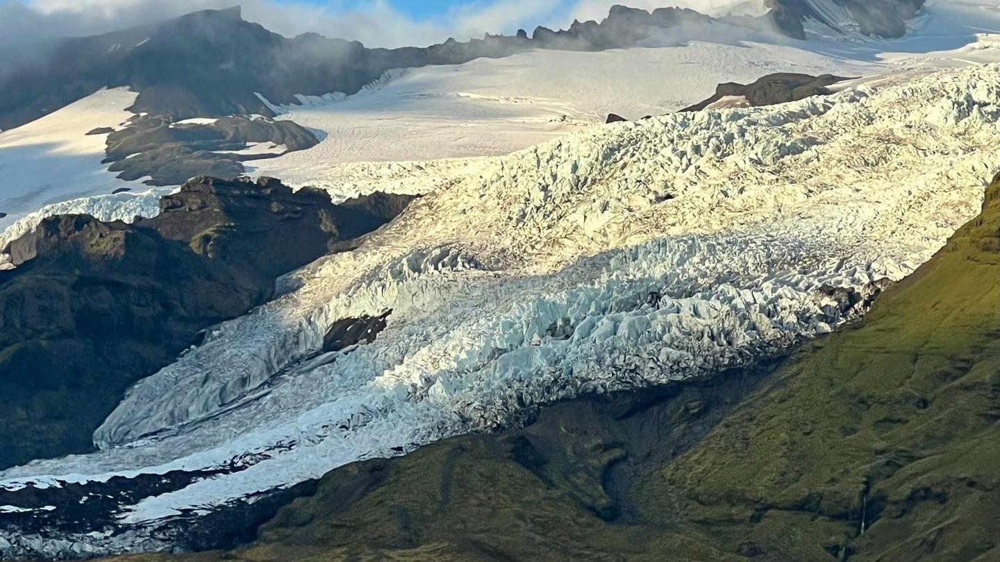 A shrinking glacier in Iceland.