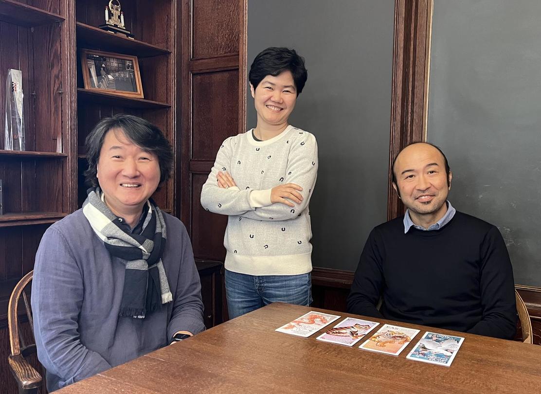 Directors of EAS language programs (from left): Ho Jung Choi (Korean), Jing Wang (Chinese), Shinji Sato (Japanese)