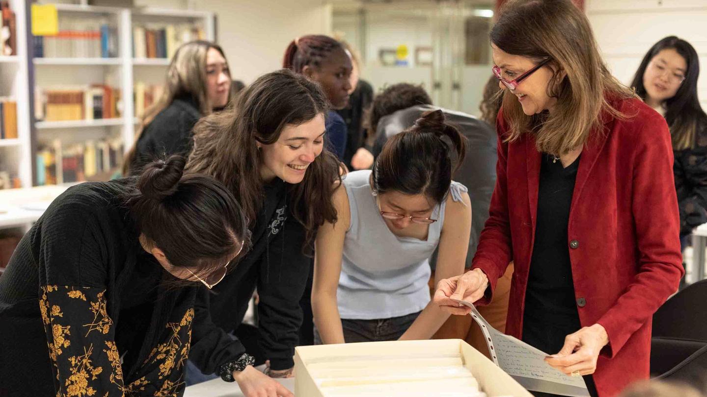 Students in the course “Poetry and War."