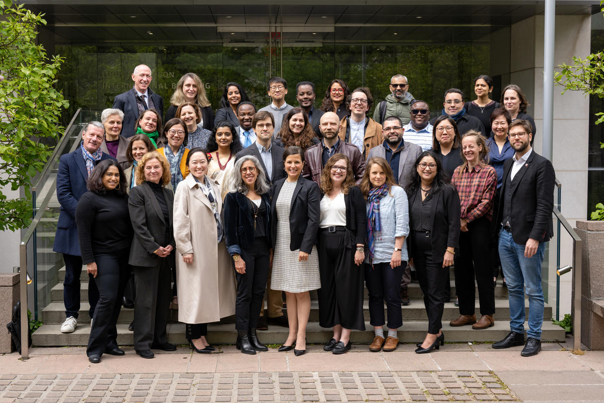 The participants of the Fung Fellows reunion, about 30 in total, smile for a group shot