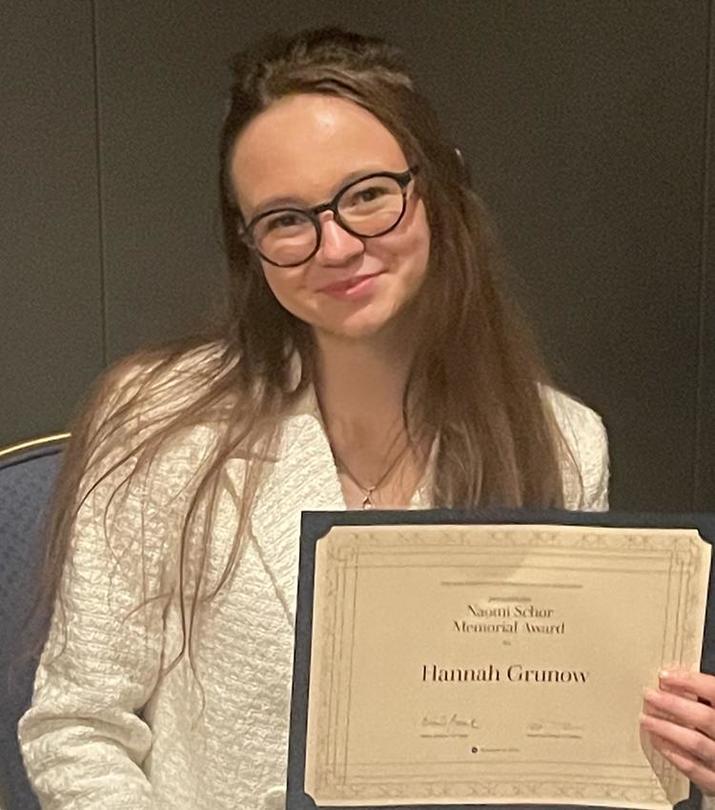 Hannah Grunow holds a diploma