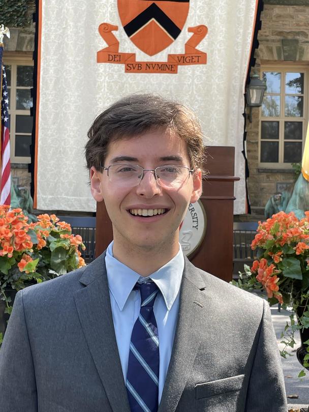 Dylan Epstein-Gross in front of Nassau Hall