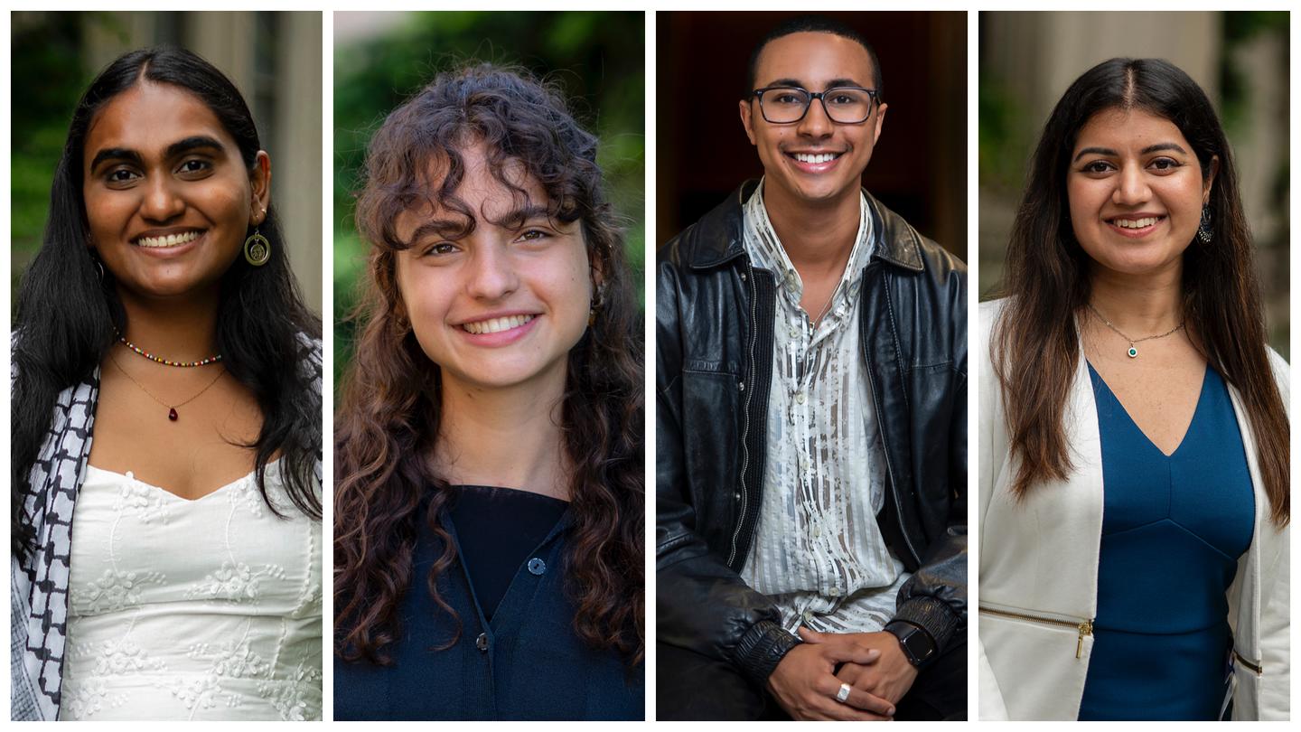 Princeton University seniors Akhila Bandlora, Khiara Berkowitz-Sklar, Max Diallo Jakobsen and Ananya Grover