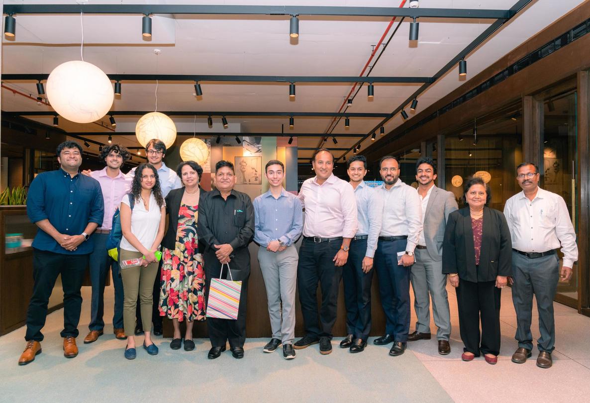 Princeton PSIP-Bengaluru 2023 cohort along with their host company mentors; Rapido and WestBridge Capital, Guest speaker Mr. Chandra Bhan Prasad and Professor Ramaswami (Center left), Sumir Chadha ’93 (center), and Professor Arti Gupta (second from right) Princeton PSIP-Bengaluru 2023 cohort along with their host company mentors; Rapido and WestBridge Capital, Guest speaker Mr. Chandra Bhan Prasad and Professor Ramaswami (Center left), Sumir Chadha ’93 (center), and Professor Arti Gupta (second from right)
