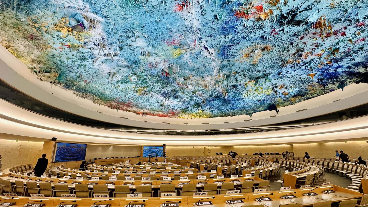 Photo from the inside of a UN building