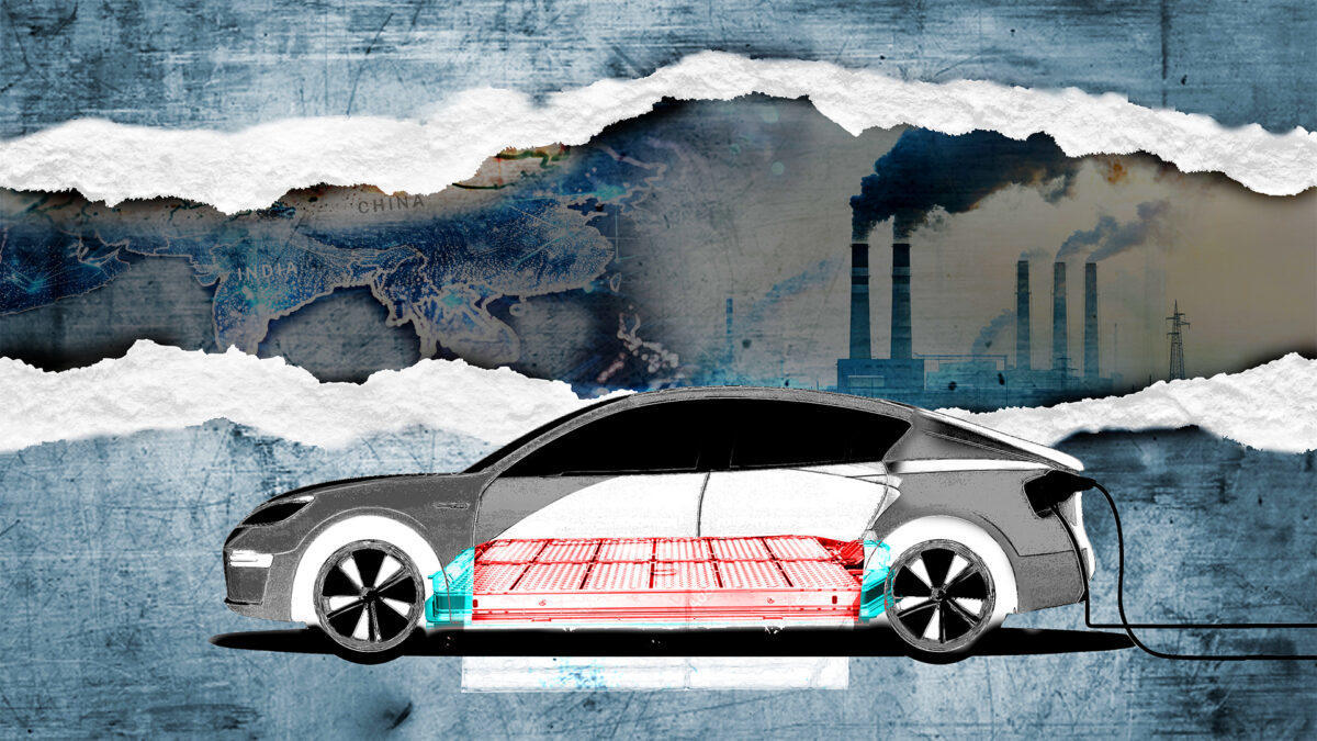 Electric Car Graphic Drawing