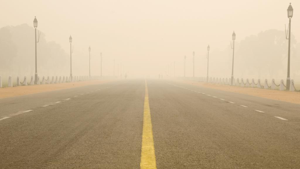 photo of highway affected by global warming
