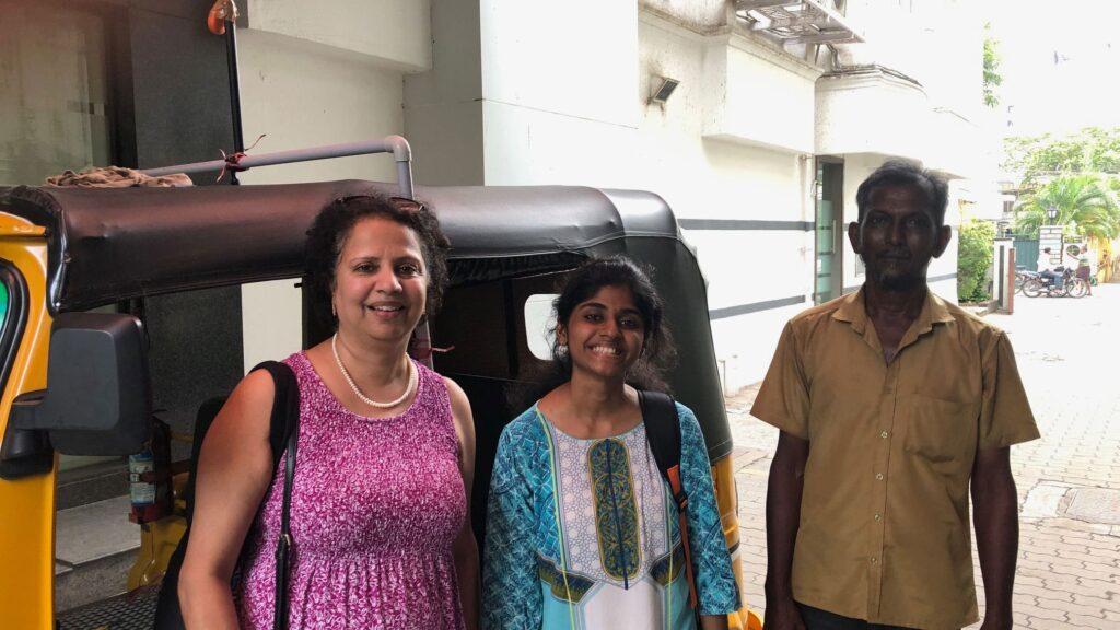 princeton intern and professor with local chennai rickshaw driver