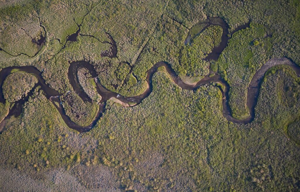 view of groundwater pathway from above