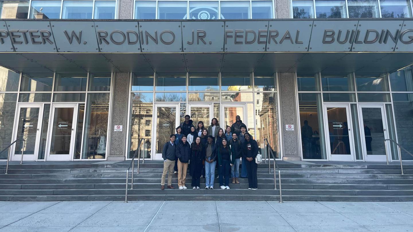 Princeton students spent a day at federal immigration court in Newark to learn about asylum and deportation hearings. Photo credit: Amelia Frank-Vitale