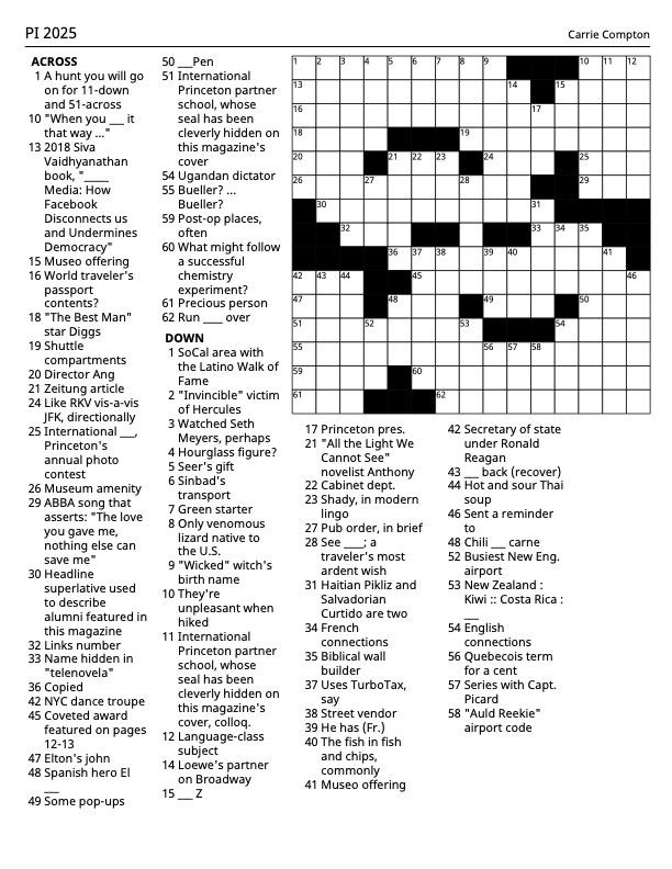 A crossword puzzle