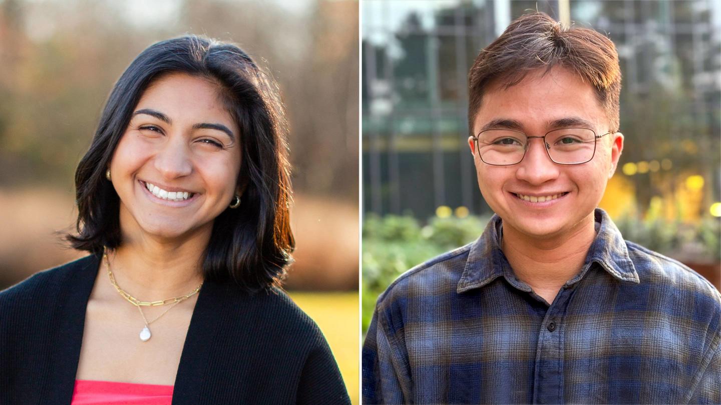 Maya Butani (left) and Daniel Yu (right)