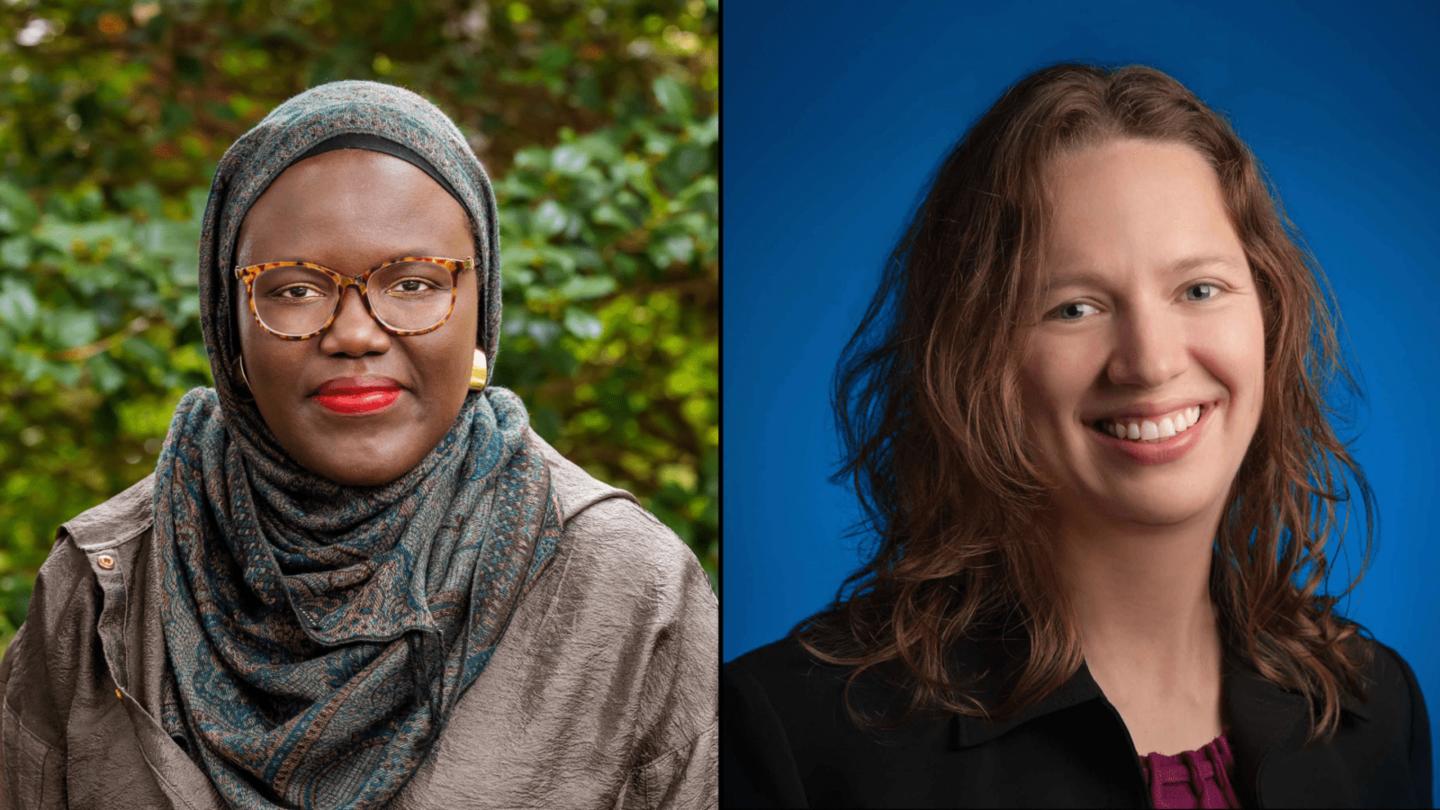 Adji Bousso Dieng, left, photo by David Kelly Crow. Aleksandra Korolova, right, photo courtesy of Korolova