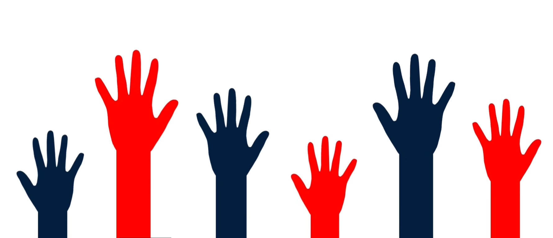 Raised hands