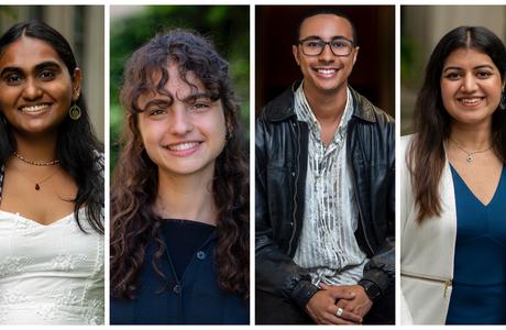 Princeton University seniors Akhila Bandlora, Khiara Berkowitz-Sklar, Max Diallo Jakobsen and Ananya Grover