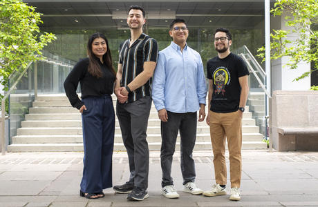 Beatriz Alcala-Ascencion ‘25, Thomas Coulouras ‘25, Gustavo Blanco-Quiroga ‘25 and Alan Plotz ‘25 Beatriz Alcala-Ascencion ‘25, Thomas Coulouras ‘25, Gustavo Blanco-Quiroga ‘25 and Alan Plotz ‘25