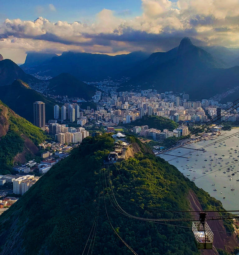 Brazilian landscape with mountains and water