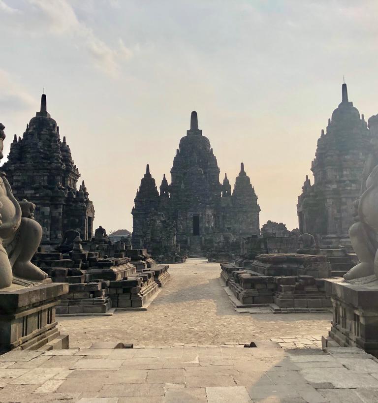 An Indonesian temple on a sunny day