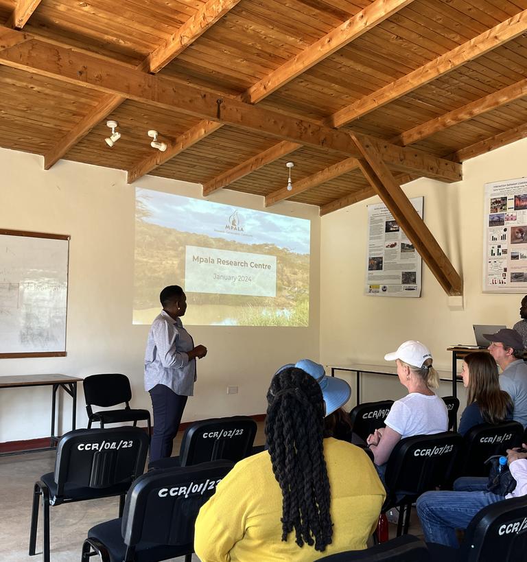 A presentation at Mpala